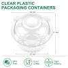 100ct Cupcake Holders Individual Cupcake Containers, Disposable Clear Plastic Single Cupcake Carrier with Dome Lid for Dessert To-Go, Muffin, Cheesecake, Pastries view 2