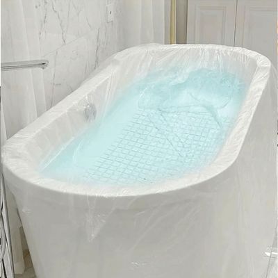 12 Pcs Bathtub Cover, Individual Pack Bath tub Liner Large (102x47') Disposable Covers Liner Bag for Travel and Household, Portable Bath tub Plastic Bag by Ausaulac