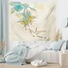 Ambesonne Hummingbird Tapestry King Size, Hummingbird and Tropical Flowers Summertime Exotic Plant Nature Art, Wall Hanging Bedspread Bed Cover Wall Decor, 104" X 88", Teal Yellow view 1