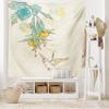 Ambesonne Hummingbird Tapestry King Size, Hummingbird and Tropical Flowers Summertime Exotic Plant Nature Art, Wall Hanging Bedspread Bed Cover Wall Decor, 104" X 88", Teal Yellow view 2