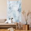 Ambesonne Marble Print Tapestry Queen Size, Soft Pastel Toned Abstract Wavy Pattern Ottoman Influences Image, Wall Hanging Bedspread Bed Cover Wall Decor, 88" X 88", Pale Blue Grey Mint view 2