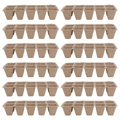 Happyyami 10-piece Plant Pot Set Pulp Cups for Indoor Plants Pots Drainage
