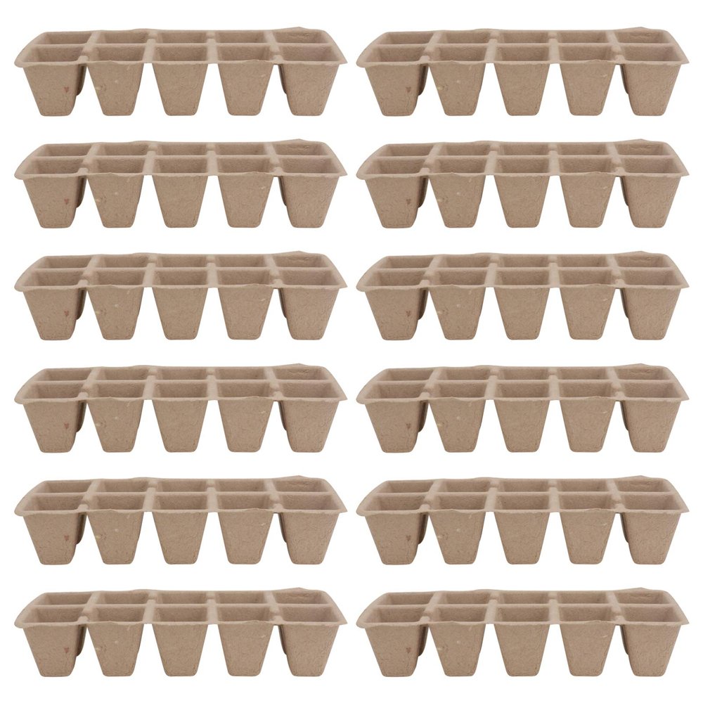 Happyyami 10-piece Plant Pot Set Pulp Cups for Indoor Plants Pots Drainage