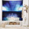 Ambesonne Basketball Tapestry King Size, Basketball Arena Court with Fans and Competition Theme Game Excitement Print, Wall Hanging Bedspread Bed Cover Wall Decor, King Size, Navy Black view 2
