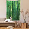 Ambesonne Bamboo Print Tapestry Twin Size, Oriental Exotic Bamboo Trees in the Rainforest Horizontal Jungle Stalk Nature View, Wall Hanging Bedspread Bed Cover Wall Decor, 68" X 88" Green view 2