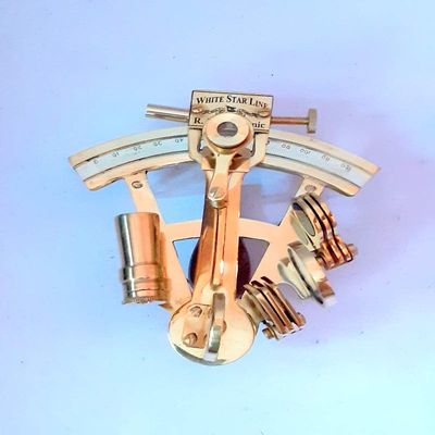 3 Inch Golden Nautical Vintage Antique Brass Sextant Nautical | Handmade | Made in India