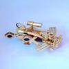 3 Inch Golden Nautical Vintage Antique Brass Sextant Nautical | Handmade | Made in India view 4