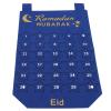 Ramadan Calendar, Ramadan Calendar 30 Days Eid Mubarak Hanging Fabric Countdown Calendar for Eid Party Supplies Eid Decoraton(blue) view 1