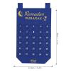 Ramadan Calendar, Ramadan Calendar 30 Days Eid Mubarak Hanging Fabric Countdown Calendar for Eid Party Supplies Eid Decoraton(blue) view 3