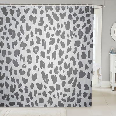 Leopard Fabric Shower Curtains Cheetah Printed Bath Curtain African Safari Animals Skin Printed Shower Curtain Wildlife Hipster Grey Tie Dye Waterproof Curtain Sets 72" W x 72" L Bathroom Decor