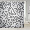 Leopard Fabric Shower Curtains Cheetah Printed Bath Curtain African Safari Animals Skin Printed Shower Curtain Wildlife Hipster Grey Tie Dye Waterproof Curtain Sets 72" W x 72" L Bathroom Decor view 1