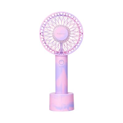 Francfranc 2021 Model Official Freestyle Fan, Portable Fan, Handheld Fan, Desktop Fan, USB Rechargeable, 5 Levels of Air Flow Adjustment (Marble Purple)