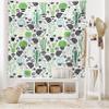 Ambesonne Cactus Tapestry King Size, Cartoon Style Inspired Drawing of Hedgehog Animals Saguaro and Prickly Pear, Wall Hanging Bedspread Bed Cover Wall Decor, 104" X 88", White Green view 2