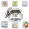 Bartan Hub Small Stainless Steel Handi with Lid ( Pongal Handi , 1500 ML , Dishwasher Safe ) Handi 1.5 L with Lid (Stainless Steel) view 2