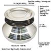 Bartan Hub Small Stainless Steel Handi with Lid ( Pongal Handi , 1500 ML , Dishwasher Safe ) Handi 1.5 L with Lid (Stainless Steel) view 3