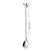 AnSaw 6.5" Elegant Leaf-Design Silver Coffee & Tea Spoons Set of 12- Long Handle Stainless Steel Stirring Spoons for Espresso, Iced Tea - Ideal Coffee Bar Accessories view 2