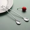 AnSaw 6.5" Elegant Leaf-Design Silver Coffee & Tea Spoons Set of 12- Long Handle Stainless Steel Stirring Spoons for Espresso, Iced Tea - Ideal Coffee Bar Accessories view 4