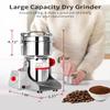 1000g Electric Grain Mill Grinder Spice Commercial 3500W 110V Superfine Powder Grinding Pulverizer Stainless Steel Machine for Dry Corn Coffee Wheat Herb Pepper Food Seeds Flour Bean (Swing Type) view 2