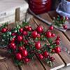 TONGTONG 1 Bouquet Artificial Pomegranate Flower Branches Apply to Home Office Living Room Wedding Party Garden Pastoral Style Creative Soft Decorations #05 view 4