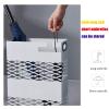 Umbrella Racks WXYZ Hollowout Wrought Iron Umbrella Stand with Handle to Move Drip Tray, Can Store 20 Umbrellas, 30x15x50cm, Black, White (Color : Black) view 4