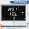 HBCY Creations Rustic Grey Wooden Magnetic Wall Chalkboard, Extra Large Size 24" x 36", Framed Decorative Chalkboard - Great for Kitchen Decor, Weddings, Restaurant Menus and More! (24" x 36") view 2