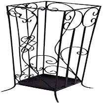 WHLMYH Umbrella Holder, Umbrella Stand, Metal Iron Umbrella Holder, Hotel Floor Standing Storage Shelf, Home Iron Art Umbrella Bucket,Brown
