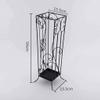 WHLMYH Umbrella Holder, Umbrella Stand, Metal Iron Umbrella Holder, Hotel Floor Standing Storage Shelf, Home Iron Art Umbrella Bucket,Brown view 4