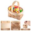 Mini Woven with Handles: 6pcs Farmhouse Small Basket Wedding Party Favors Candy Basket Chip Handwoven Storage Crafts view 2