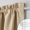 NICETOWN Room Darkening Curtains Panel - Entryway Decor Thermal Privacy Door Draperies for Glass/Front Door Blind, 36" Width x 72" Length, Biscotti Beige, One Panel view 2