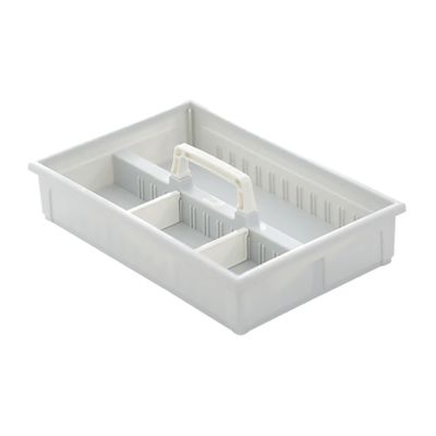 Stackable Desk Storage Box with Two Spacers for Office Use