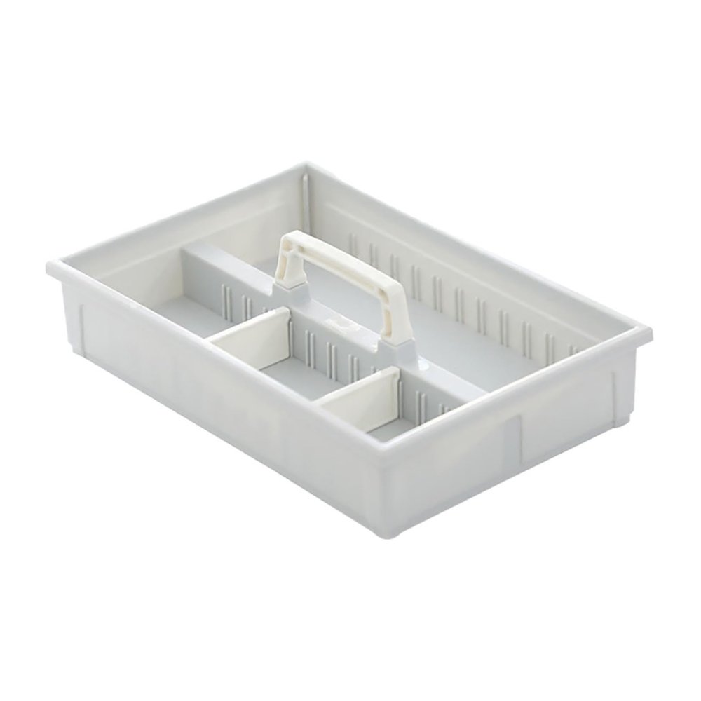 Stackable Desk Storage Box with Two Spacers for Office Use