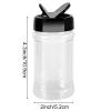FUNSUEI 36 Pack 6 OZ Empty Clear Plastic Spice Bottles,Plastic Spice Jar with Black Shaker Cap and Shim,Seasoning Containers for Storing, Seasoning, Herbs and Powders view 2