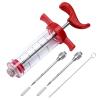 Meat Injector, Plastic Marinade Turkey Injector with 1-oz Capacity 2pcs stainless steel needles by DIMESHY view 1
