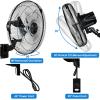 Simple Deluxe 18 Inch Household Commercial Wall Mount Fan 90 Degree Horizontal Oscillation, 5 Speed Settings 1 Pack,Black view 2