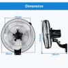 Simple Deluxe 18 Inch Household Commercial Wall Mount Fan 90 Degree Horizontal Oscillation, 5 Speed Settings 1 Pack,Black view 3