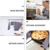 6pc Insulated Oven Mitts Set Heat Resistant Cooking Gloves Fingers for Kitchen Baking Mittens view 4