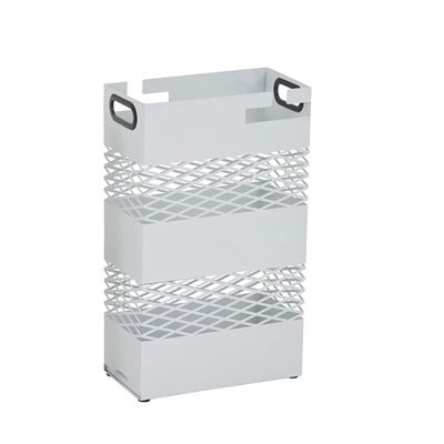 Umbrella Racks WXYZ Umbrella Stand for Home Hotel Lobby, Can Store 20 Umbrellas, with Independent Drip Tray, 30x15x50cm (Color : White)