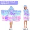 Bonsai Tree Mermaid Kids Beach Towel with Hood, Mermaid Tail Microfiber Hooded Poncho Towel for Girls 30x50, Mermaid Scales Pink Soft Absorbent Bath Towels Bathrobe for Swin Pool view 3