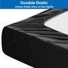4 PC Bed Sheet Set 100% Organic Cotton 600 Thread Counts Black-King Size Premium Bedding Set, Single Ply Long-Staple Yarns, Sateen Weave, Fits Elasticized Mattress Upto 16'' Deep Pocket view 3