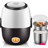 110V Mini Electric Rice Cooker Stainless Steel 2/3 Layers Steamer Portable Meal Thermal Heating Lunch Box Food Container Warmer (2 layers) view 1