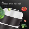 110V Mini Electric Rice Cooker Stainless Steel 2/3 Layers Steamer Portable Meal Thermal Heating Lunch Box Food Container Warmer (2 layers) view 4