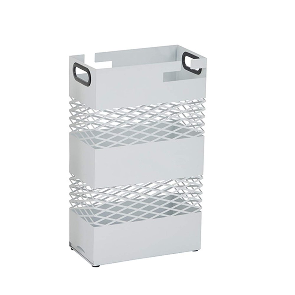 Umbrella Racks WXYZ Large-Capacity Hotel Umbrella Stand Can Hold 20 Umbrellas, Independent Drip Tray Umbrella Bucket, 30x15x50cm, Black, White (Color : White)