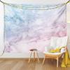 Ambesonne Marble Print Tapestry King Size, Pastel Toned Cloudy Crack Lines Stained Antique Shabby Design, Wall Hanging Bedspread Bed Cover Wall Decor, 104" X 88", Pink view 1