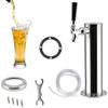 3 Inches Single-Head Draft Beer Tower, Durable Mirror-Polished Stainless Steel Beer Tower With One Taps, Suitable For Home Bars, Bars And Cafes, Silver (Single-Head) view 2