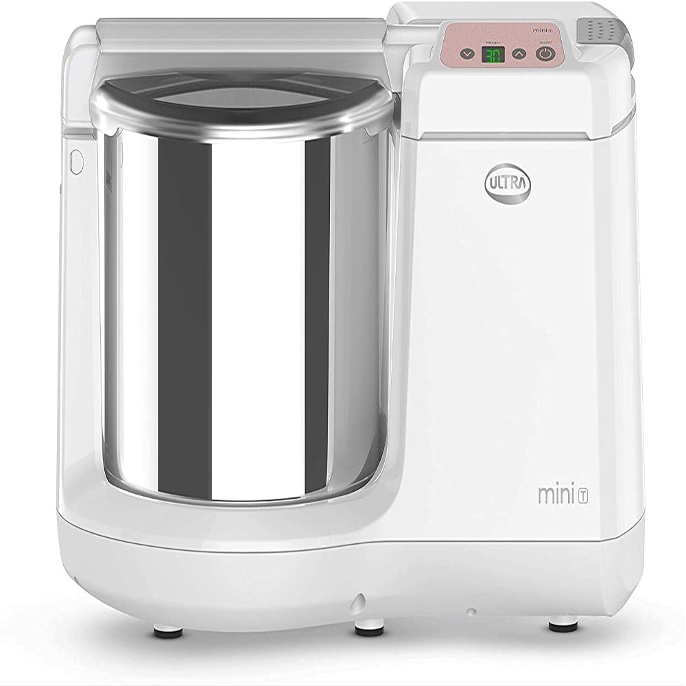 Elgi Ultra Ultra Mini T Table Top 1.25L Wet Grinder with Atta Kneader & Digital Timer, 110-volt (New Model), white
