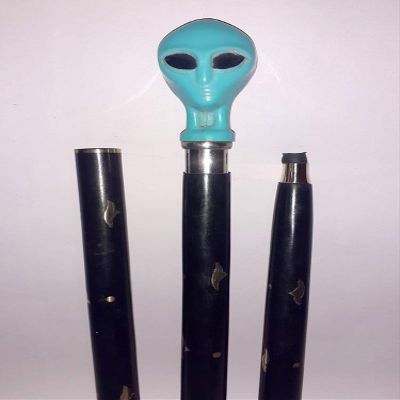 Vimal Nautical Wooden Walking Stick, Victoria Golf Handle VIP Wolf Resin Handle Walking Stick Wood Walking Cane Ring Design for Men and Women