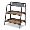 Furniture of America Kernel Industrial Metal 2-Shelf Bookcase in Sand Black view 1