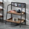 Furniture of America Kernel Industrial Metal 2-Shelf Bookcase in Sand Black view 2