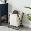 Furniture of America Hargris Fabric and Metal Laundry Hamper in Sand Black view 4