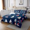 Feelyou Sailboat Coverlet Nautical Decor Bedspread Sea Adventure Quilt Set for Kids Boys Girls Children Teens Summer Holiday Bedroom Decor Ocean Marine Themed Quilted Bedroom Collection Twin Size view 3